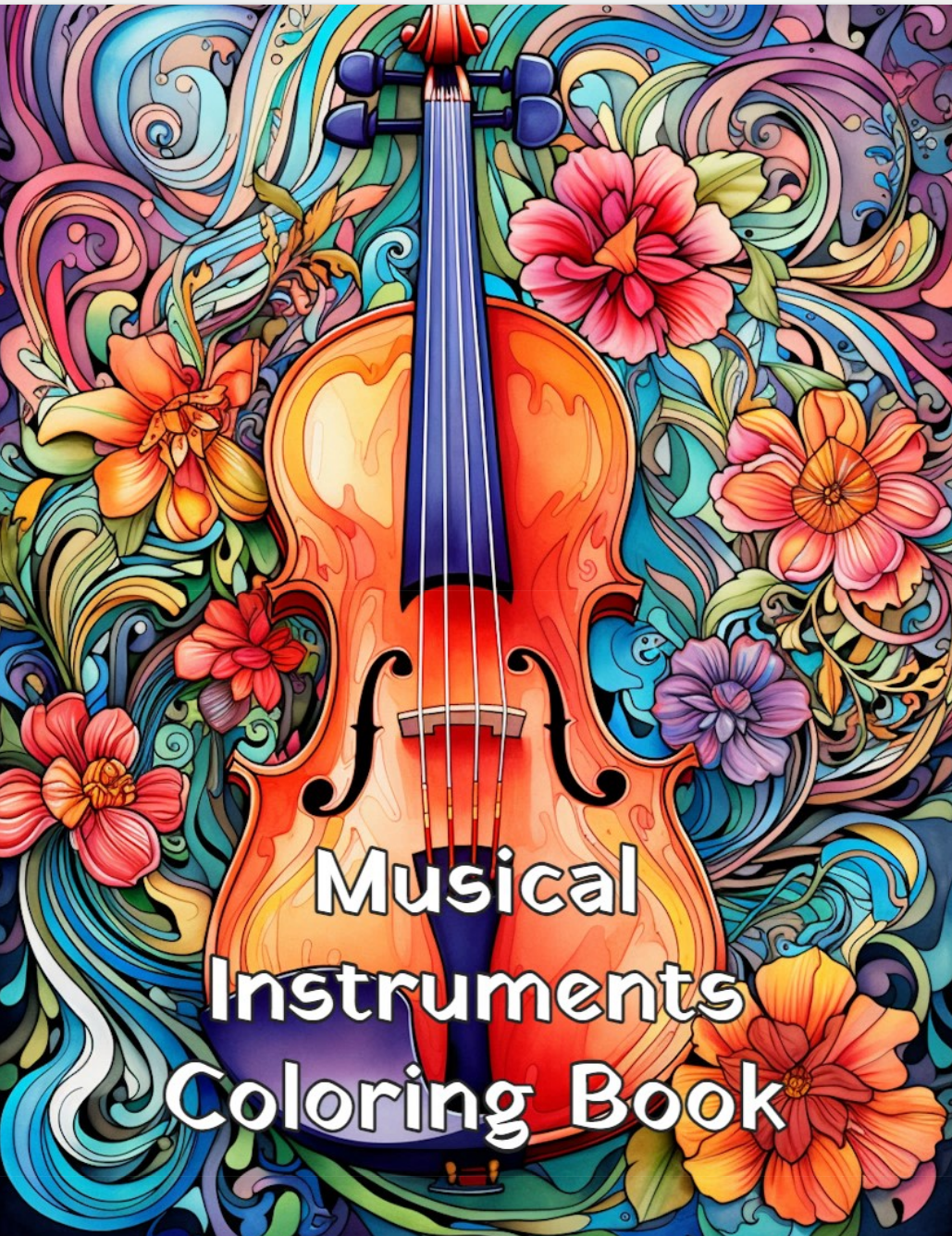 Musical Instruments Coloring Book cover